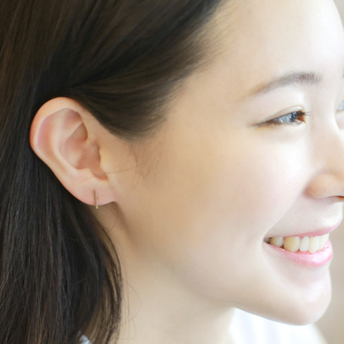 14K 스틱바 피어싱 귀걸이 (한쪽)｜Evajewelry
